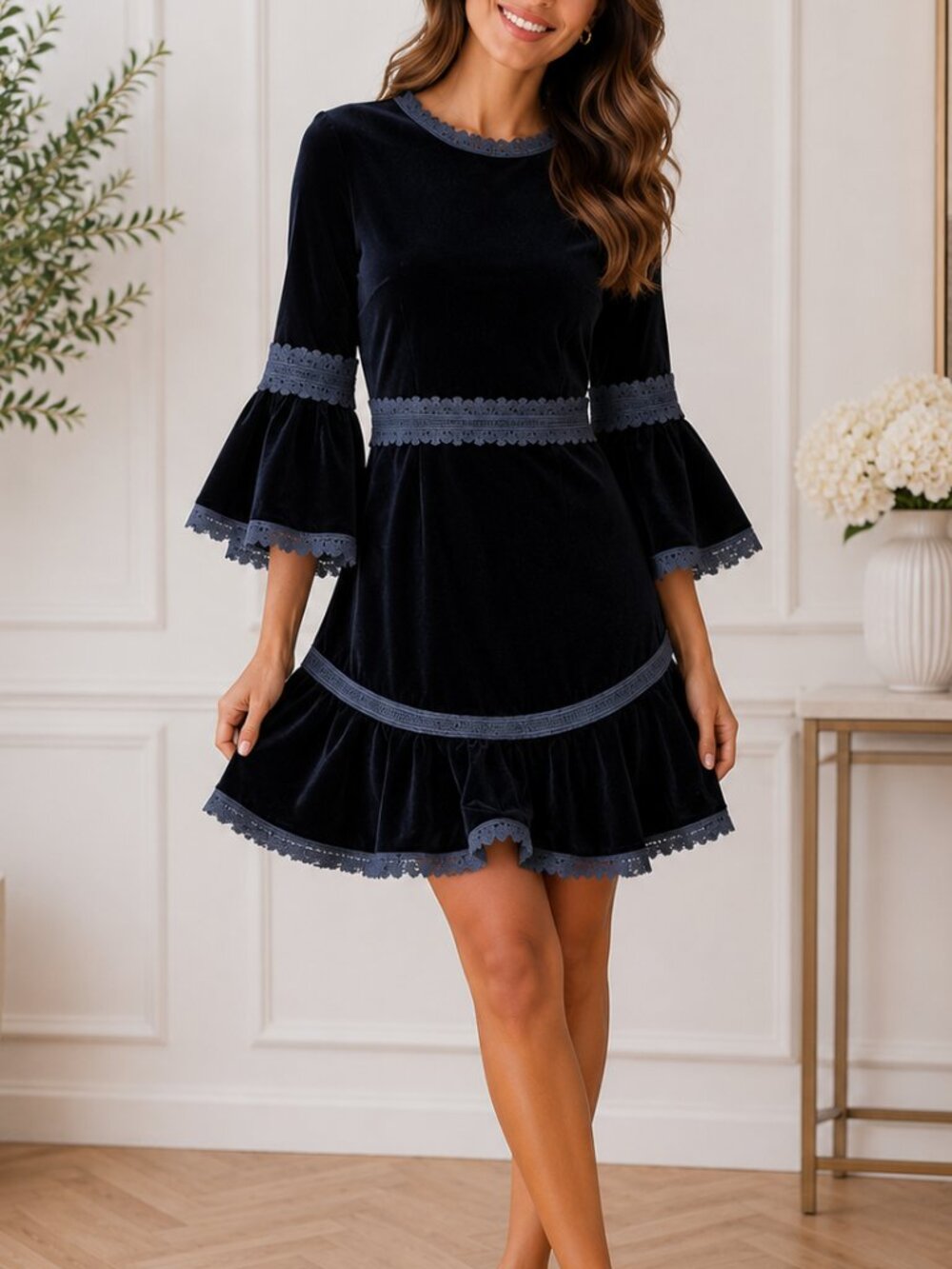 Alice + Olivia Doloris Velvet Cocktail Dress